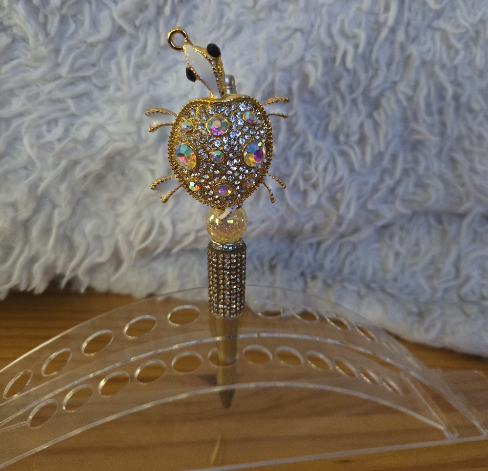 Handmade Rhinestone Turtle Pen